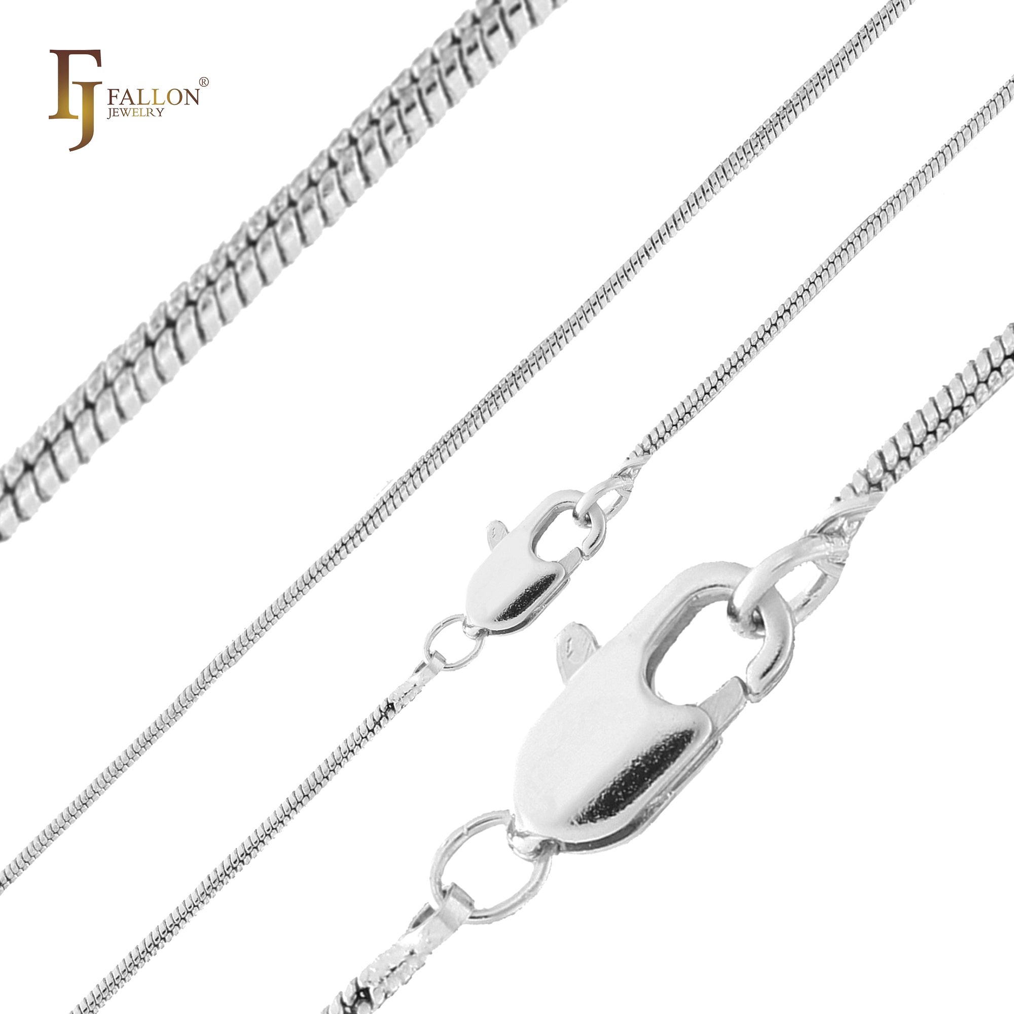 Thin Snake chains plated in 14K Gold, Rose Gold