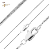 Thin Snake chains plated in 14K Gold, Rose Gold