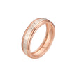 Design simples de dois tons em ouro rosa, salve e salve anéis