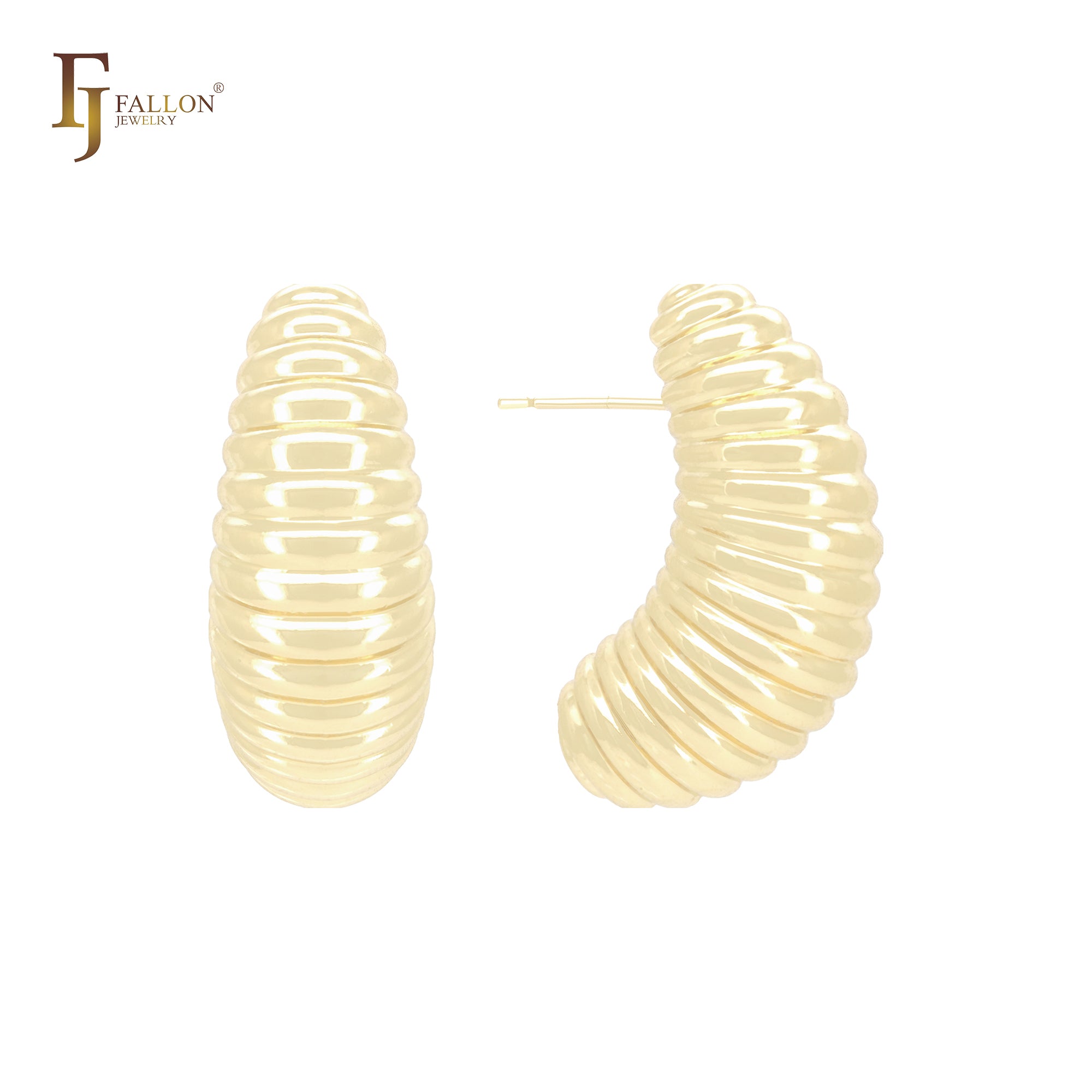 Pendientes de botón superpuestos en forma de capullo de oro de 14 quilates, oro rosa y oro blanco