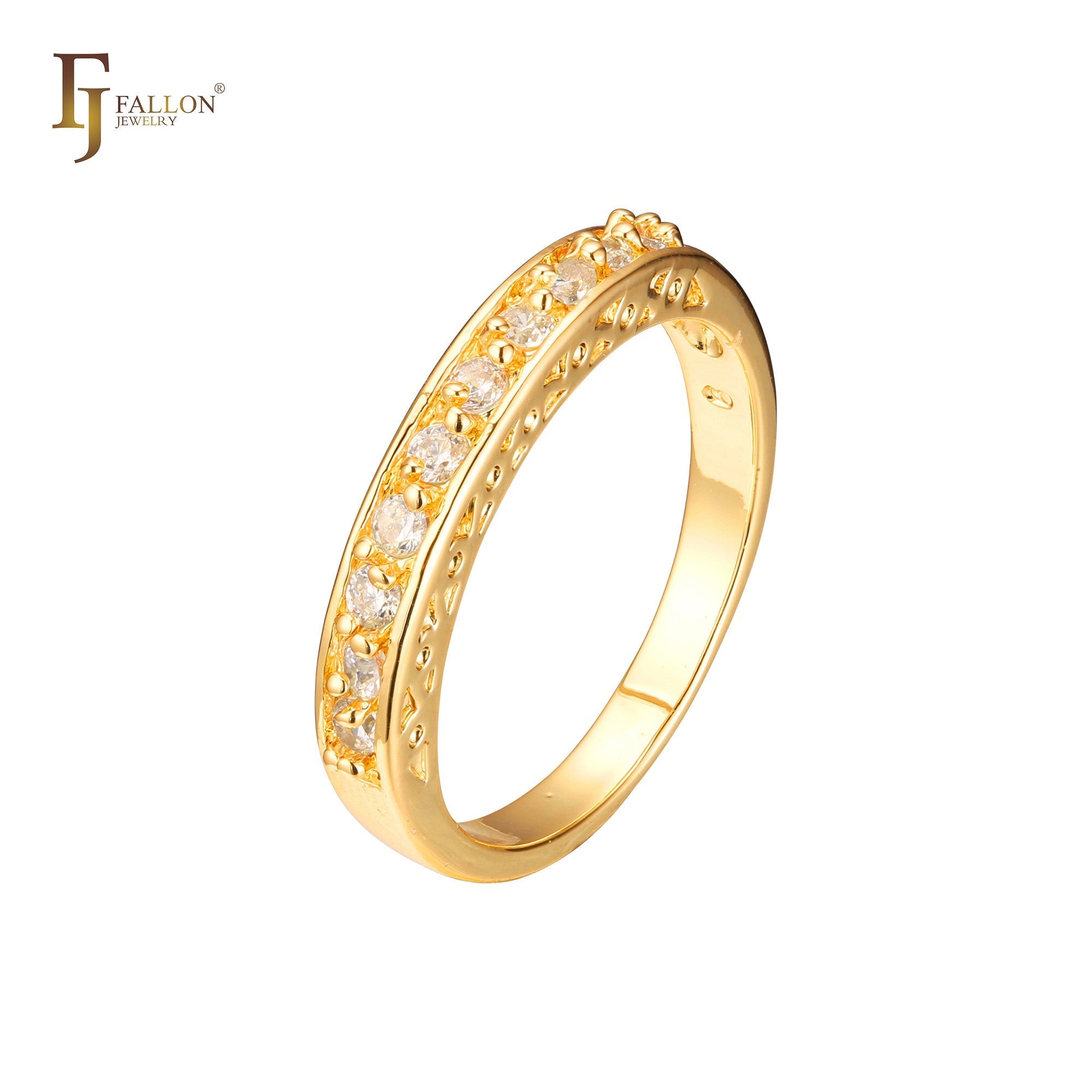 Solitaire and cluster stackable rings in 18K Gold, White Gold, 14K Gold plating colors