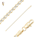 Cadenas Infinity de 8 eslabones redondos de 1,5 mm a 4 mm chapadas en Oro 14K, oro rosa, oro blanco, dos tonos