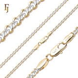 Cadenas Infinity de 8 eslabones redondos de 1,5 mm a 4 mm chapadas en Oro 14K, oro rosa, oro blanco, dos tonos
