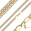 🔥 Bismarck weaving anchor quadruple four link chains plated 14K Gold, Rose Gold, two tone