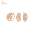 Conjunto de joyas de oro rosa con anillos en filigrana ovalada de ramas de árbol de marquesa