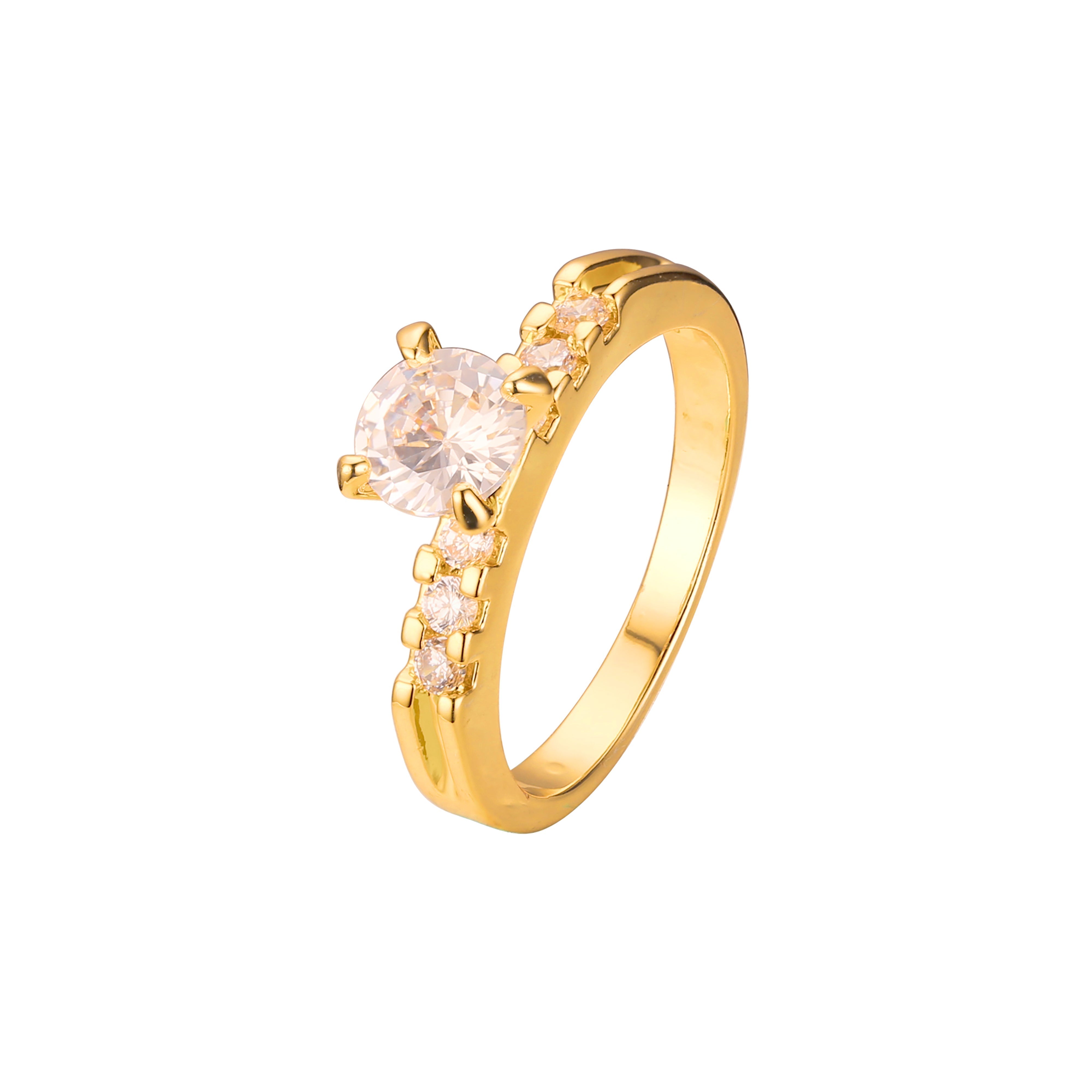 Anéis empilháveis em ouro 18K, cores banhadas a ouro 14K