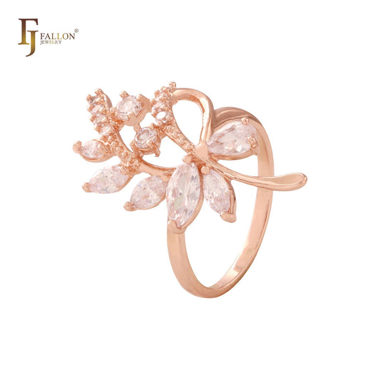 Cluster rings in 14K Gold, Rose Gold plating colors