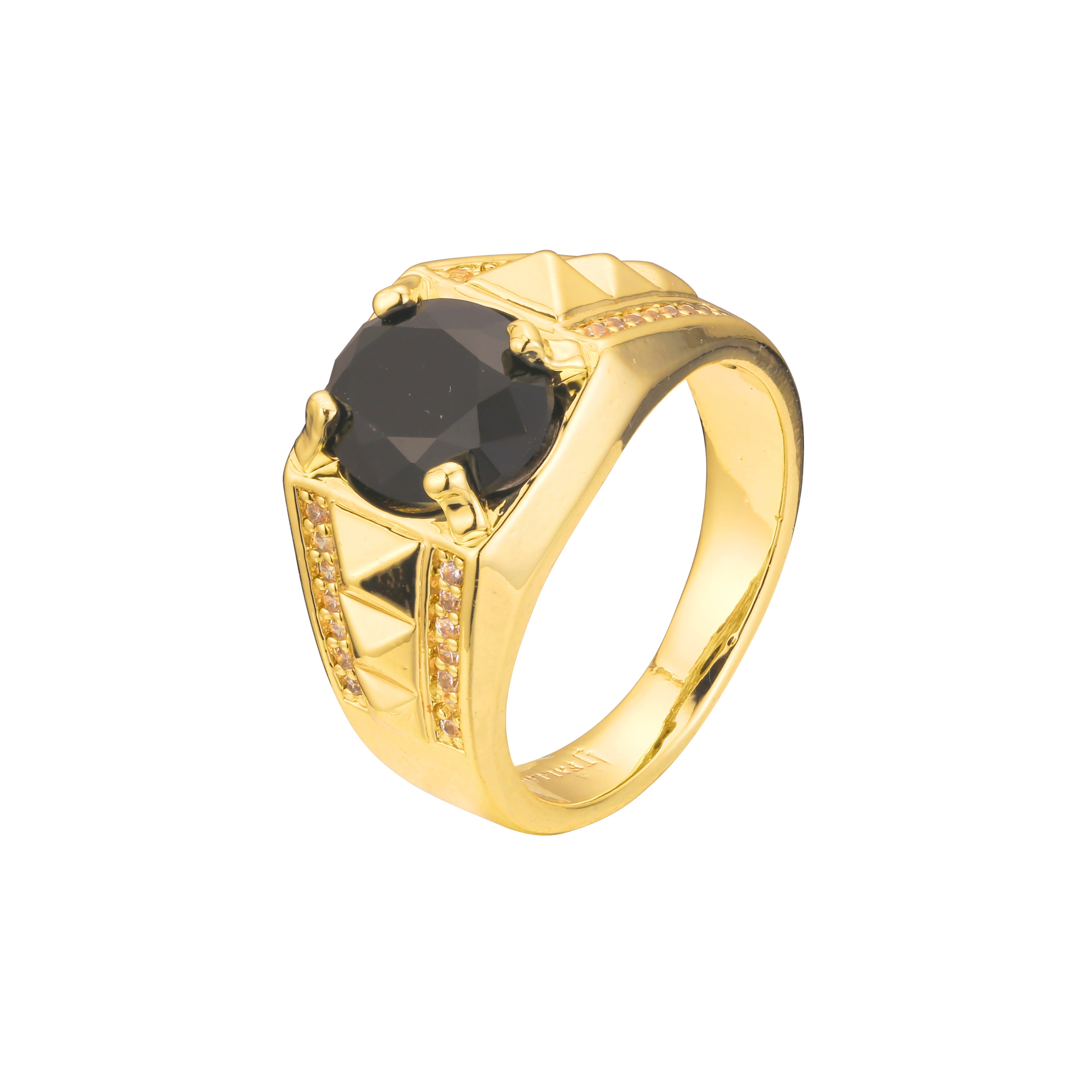 Solitaire Men’s rings in 18K Gold, 14K Gold, Rose Gold plating colors