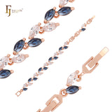 🔥 Cluster Marquise CZs Rose Gold Bracelets