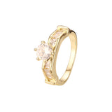 Stackable rings in 18K Gold, White Gold, 14K Gold plating colors