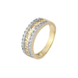 Greek key meander rings in 18K Gold, White Gold,14K Gold, Rose Gold, two tone plating colors