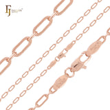 Enlace de clip martillado texturizado Oro de 14 quilates, cadenas de oro rosa