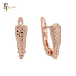 Butterfly textured Rose Gold Clip-On Earrings