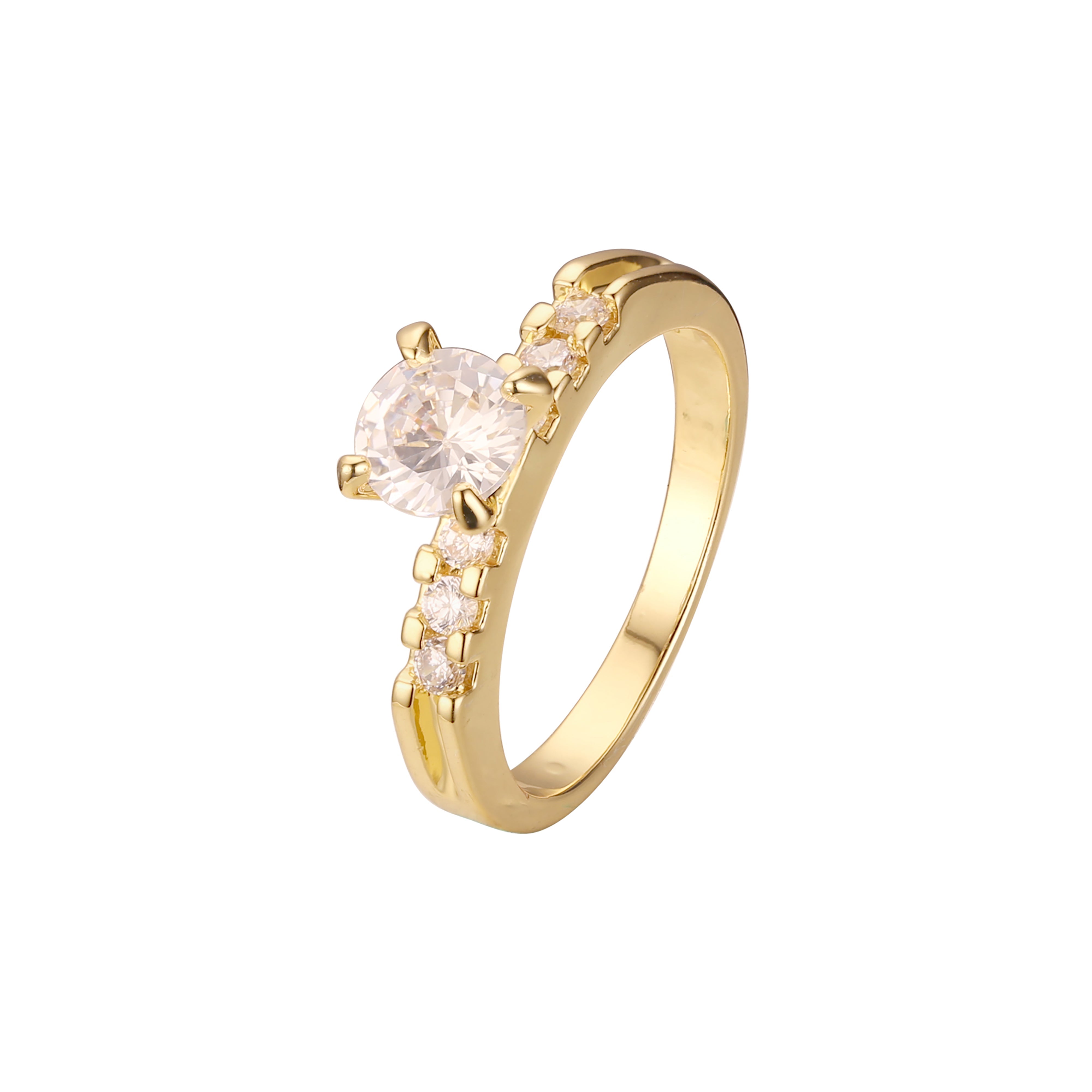 Anéis empilháveis em ouro 18K, cores banhadas a ouro 14K