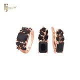 Cluster luxuriöses CZs buntes Roségold-Schmuckset mit Ringen