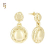 Double donut drop 14K Gold Stud Earrings