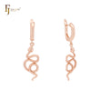 Long Snake Rose Gold Clip-On Earrings