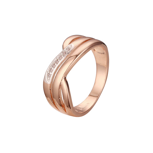 Triple band rings in 18K Gold, 14K Gold, Rose Gold, two tone plating colors
