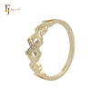 Crosses Overlapping 5mm 14K Gold Wedding Eternity Band Rings