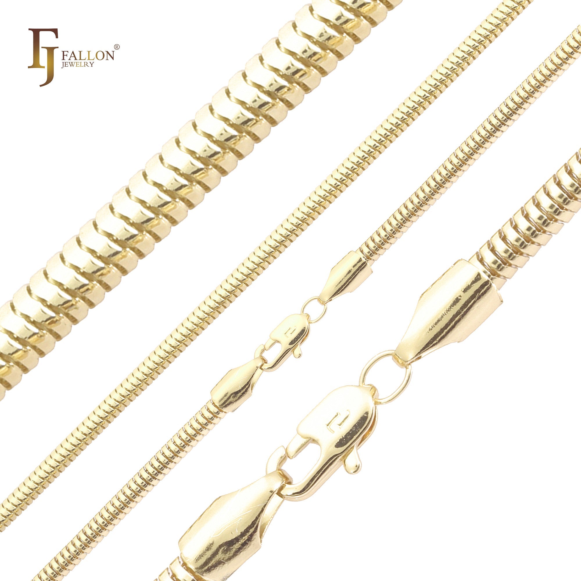 🔥 Classic Hollow rounded snake bone 14K Gold, Rose Gold Chains