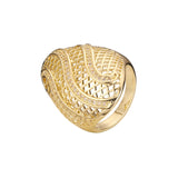14K 金戒指，镀玫瑰金颜色