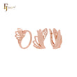 Taste of butterfly filigree flower Rose Gold Jewelry Set with Rings