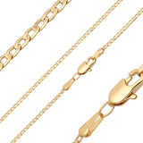 Correntes de elos Classic Curb banhadas em ouro 18K