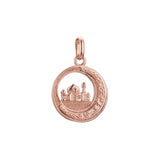 Islamic pendant of the temple in 14K Gold, Rose Gold & White Gold plating colors