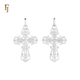 🔥 Orthodox Crucifix Cross Pendant with Jesus Icon – Traditional Russian Gold-Plated Religious Jewelry
