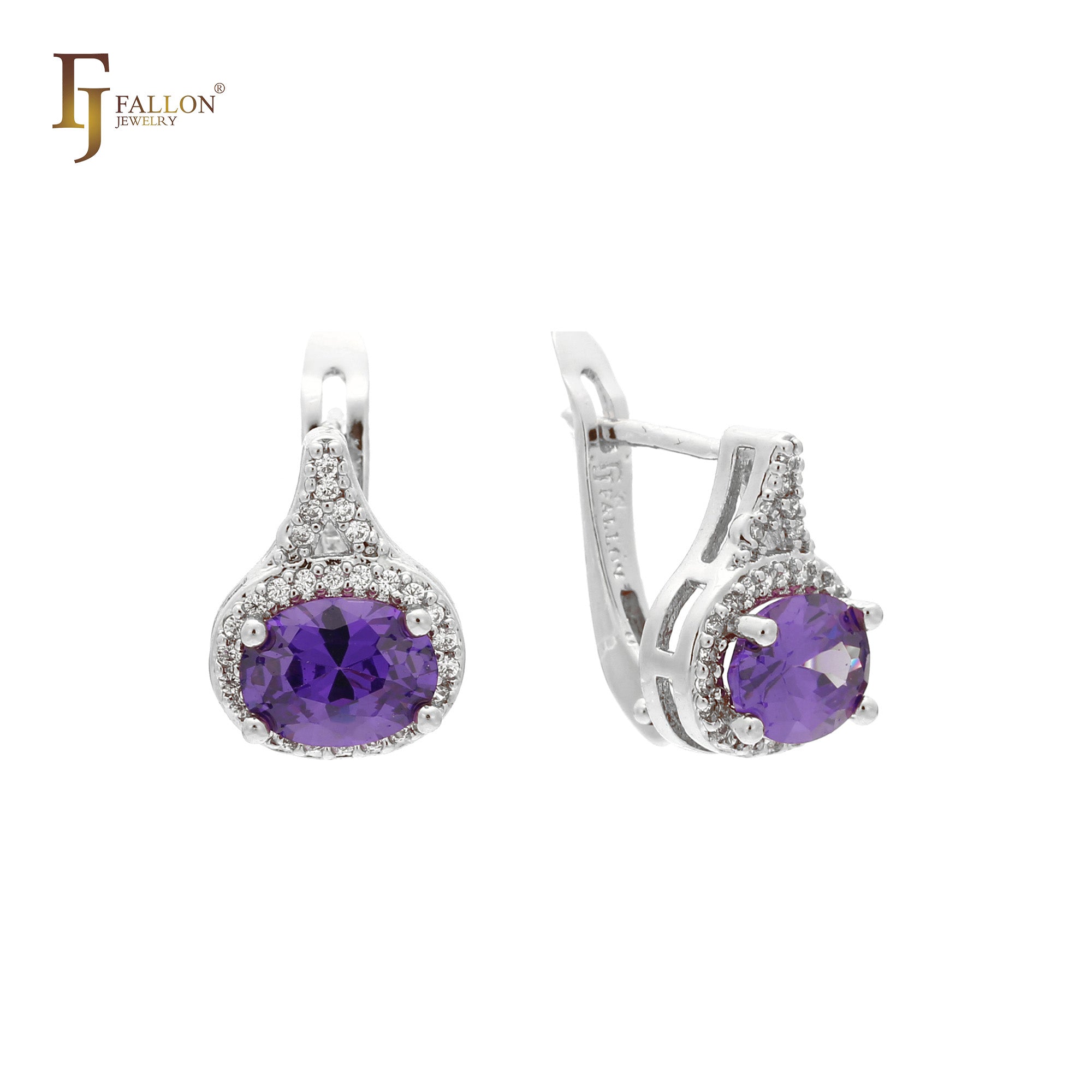 Rose Gold solitaire halo earrings