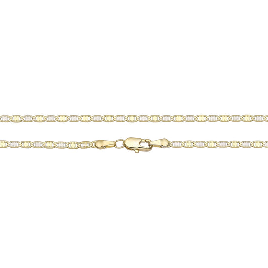 Mariner link Chains plated in 14K Gold, two tone
