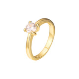 Anillos Solitario diseño liso en Oro de 18K, baño de Oro de 14K colores
