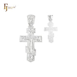 Russian orthodox cross pendant in Rose Gold, 14K Gold plating colors