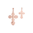 🔥 Eastern Orthodox Russian Rose Gold two tone, 18K Gold crucifix pendant