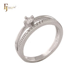 Zweifarbige breite Ringe aus Ros¨¦gold