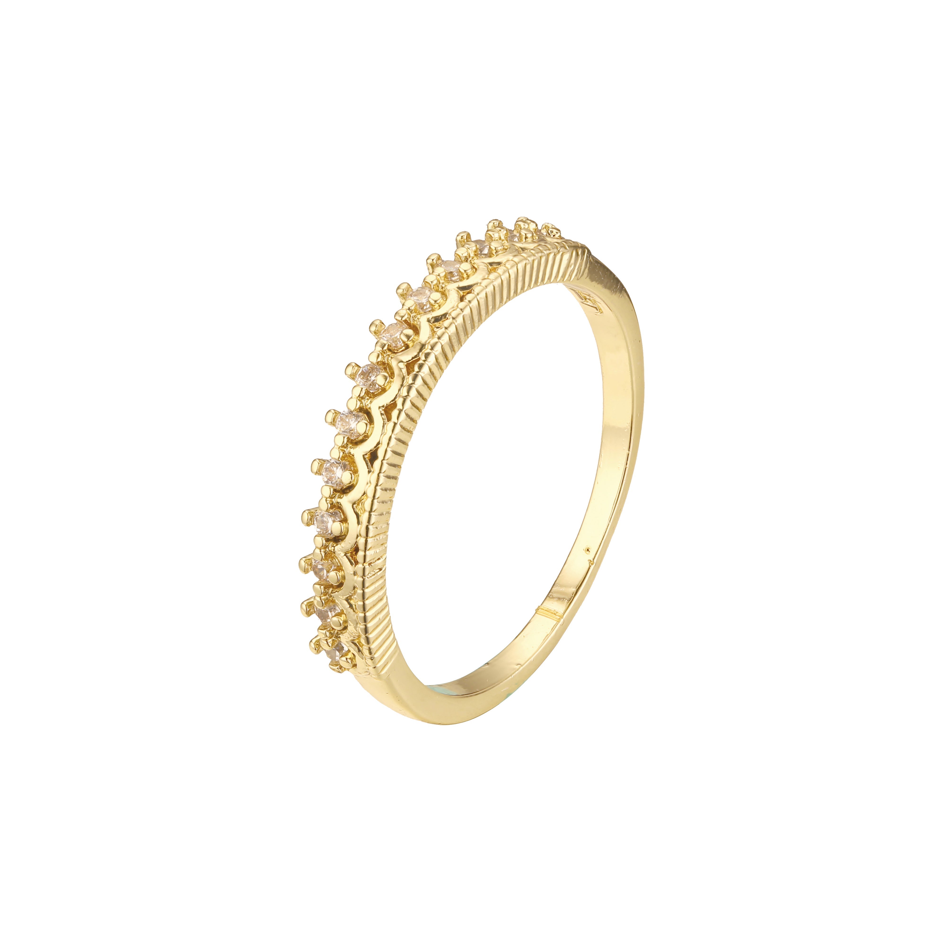 14K ゴールド、ローズゴールドメッキ色の結婚指輪リング