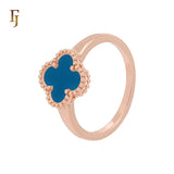 🔥 Minimalism Elegant Black or white Clover design Rose Gold  Fashion Rings