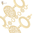Wide oval alternative filigree 14K Gold Bracelets