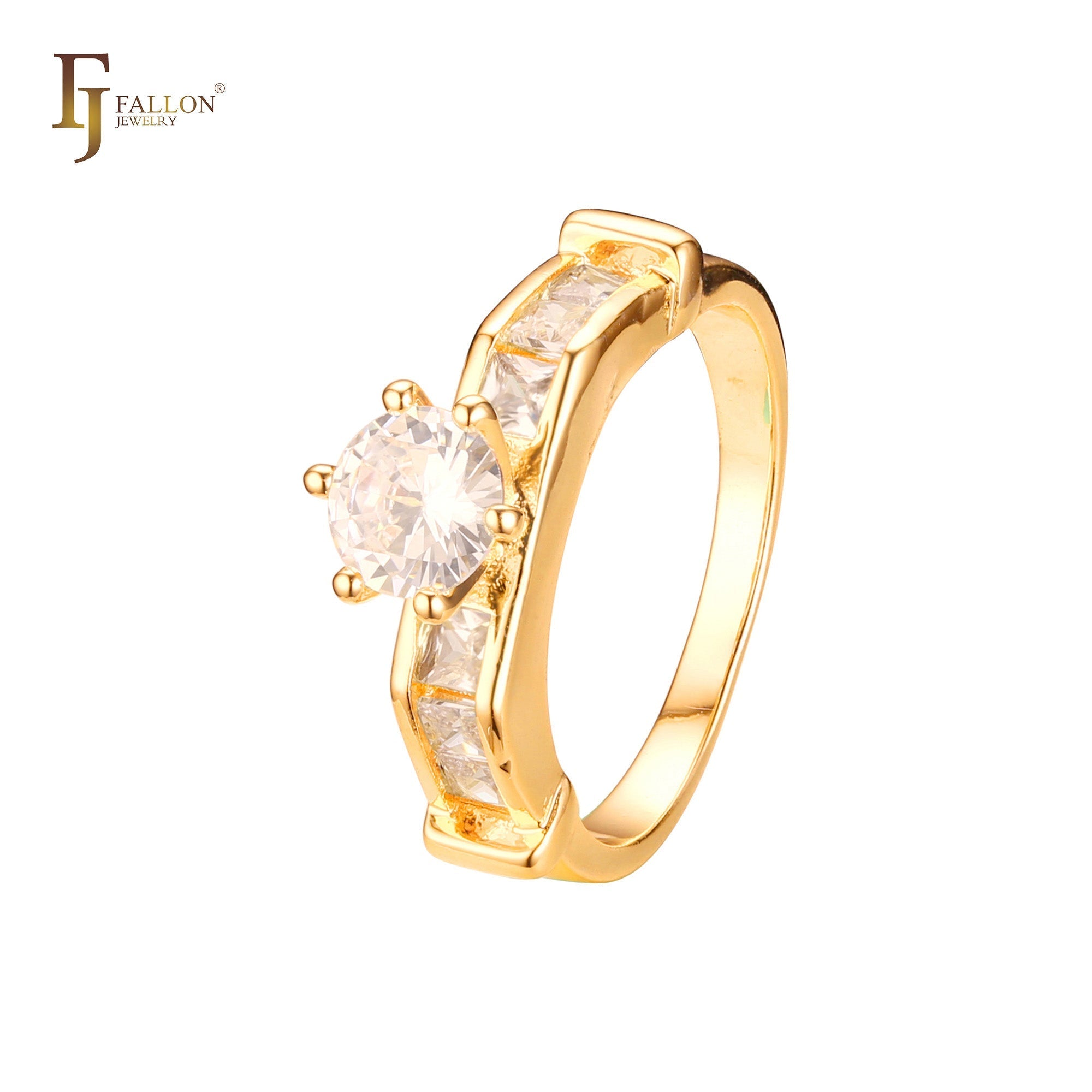 Stackable rings in 18K Gold, White Gold, 14K Gold plating colors