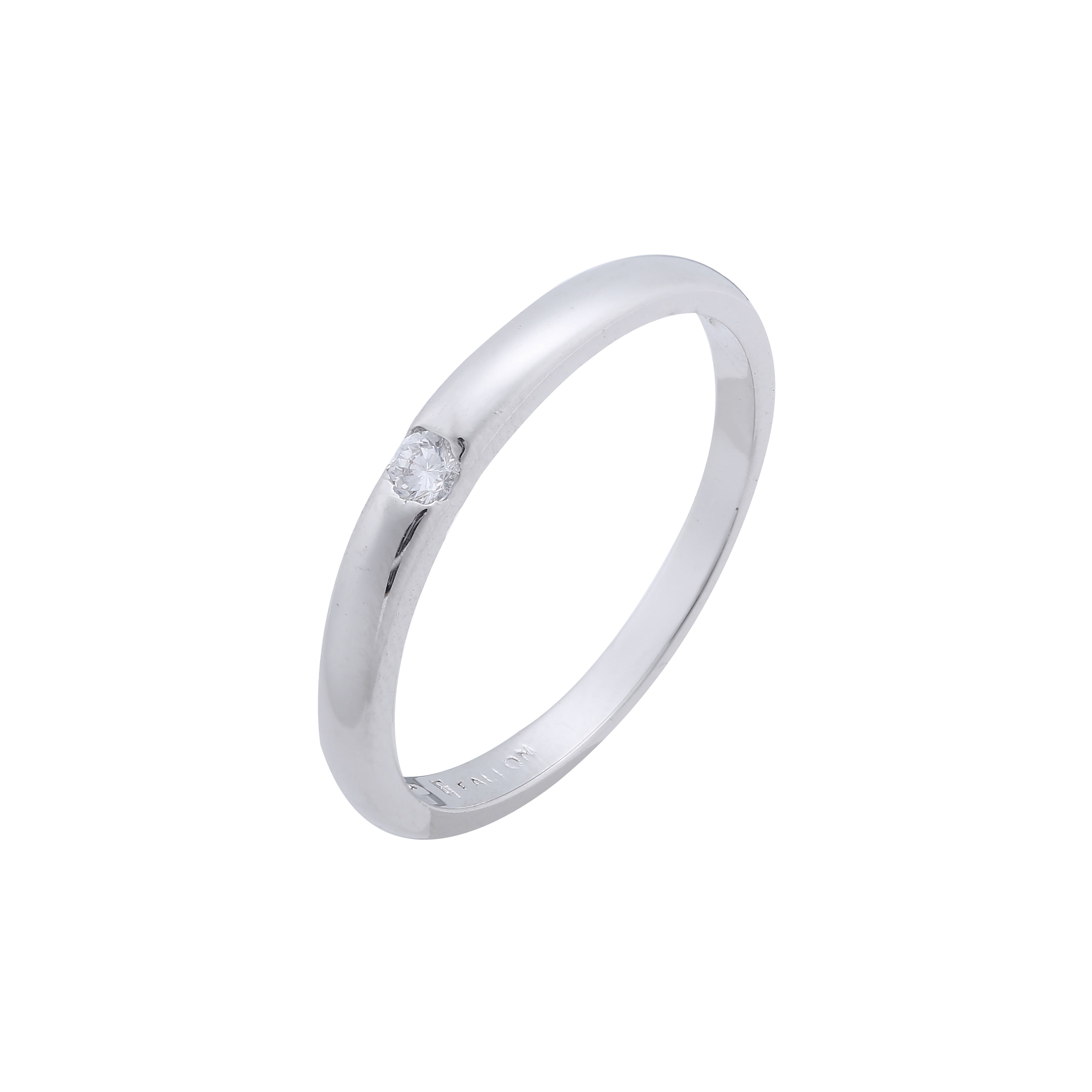 Anillos de tensión Solitario de explícita sencillez en colores Oro Blanco, Oro 14K, Baño en Oro Rosa