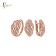 Conjunto de joias bicolor Thousand Rows Rose Gold com anéis