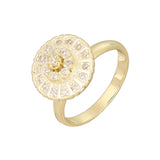 Greek key meander rings in 18K Gold, White Gold,14K Gold, Rose Gold, two tone plating colors
