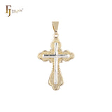 Rose Gold two tone Eastern Orthodox Russian pendant