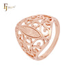 Anillos de moda de oro rosa con filigrana ondulada de marquesa
