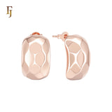 Nugget shape Irregular geometric 14K Gold, Rose Gold Stud Earrings