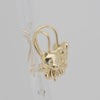 Aretes de gancho de alambre con oso solitario para niño en Oro 14K, oro rosa, baño de dos tonos