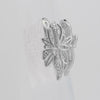 Gold Plated Russian Lock Earrings – Butterfly Filigree with CZ Center Stone | Elegant Non-Pierced Jewelry by FJ