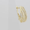 Brincos em ouro branco, ouro rosa com duas cores de revestimento