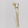 Gold Long Drop Earrings with CZ Tennis Chain – Elegant Sparkling Dangle Earrings for Women – FJ Jewelry