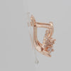 Child Russian Lock Earrings – Rose Gold Bow Design with Sparkling CZ | Safe & Elegant Kids Jewelry by FJ